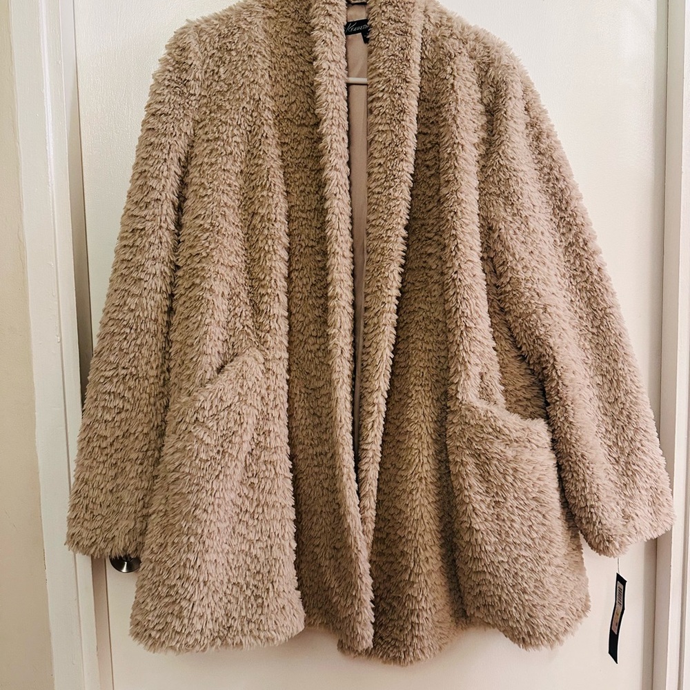 Kenneth Cole New York Tan Teddy Jacket